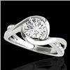Image 1 : 1.15 CTW H-SI/I Certified Diamond Solitaire Ring 10K White Gold - REF-163T6X - 34835