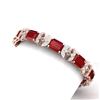 Image 2 : 38.13 CTW Royalty Ruby & VS Diamond Bracelet 18K Rose Gold - REF-490Y9N - 39394