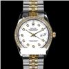 Image 1 : Rolex Men's Two Tone 14K Gold/SS, QuickSet, Diamond Dial & Diamond Bezel - REF-474F5M