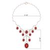 Image 5 : 37.66 CTW Royalty Ruby & VS Diamond Necklace 18K Rose Gold - REF-963R6K - 38560