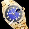 Image 1 : Rolex Men's 18K Yellow President, QuickSet, Diam Dial & Diam/Sapphire Bezel - REF-1292Y7X