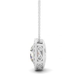 2.25 CTW Certified SI Diamond Solitaire Necklace 14K White Gold - REF-933W2H - 30050