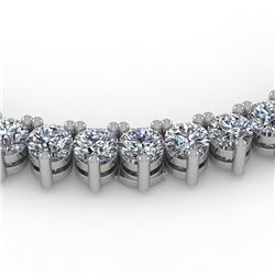 22 CTW Solitaire VS/SI Diamond Necklace 18K White Gold - REF-2004W5H - 36111