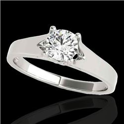 1 CTW H-SI/I Certified Diamond Solitaire Ring 10K White Gold - REF-140T2X - 35155