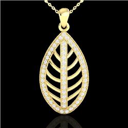 1 CTW Micro Pave VS/SI Diamond Certified Designer Necklace 18K Yellow Gold - REF-100Y2N - 21547