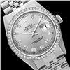 Image 1 : Rolex Men's Stainless Steel, QuickSet, Diamond Dial & Diamond Bezel - REF-441Z8Y