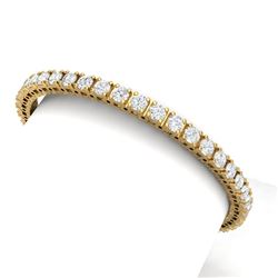 7 CTW Certified SI/I Diamond Bracelet 18K Yellow Gold - REF-368H2W - 39931