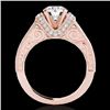 Image 2 : 1.5 CTW H-SI/I Certified Diamond Solitaire Antique Ring 10K Rose Gold - REF-180M2F - 34775