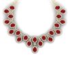 Image 1 : 81 CTW Royalty Designer Ruby & VS Diamond Necklace 18K Yellow Gold - REF-1618N2Y - 38624