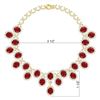 Image 5 : 81 CTW Royalty Designer Ruby & VS Diamond Necklace 18K Yellow Gold - REF-1618N2Y - 38624