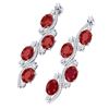 Image 5 : 16.12 CTW Royalty Designer Ruby & VS Diamond Earrings 18K White Gold - REF-290T9X - 38979
