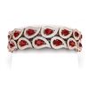 Image 1 : 21.6 CTW Royalty Designer Ruby & VS Diamond Bracelet 18K Rose Gold - REF-818R2K - 39484