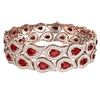 Image 4 : 21.6 CTW Royalty Designer Ruby & VS Diamond Bracelet 18K Rose Gold - REF-818R2K - 39484