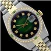 Image 1 : Rolex Ladies Two Tone 14K Gold/SS, Diam Dial & Diam/Emerald Bezel, Saph Crystal - REF-368X7A