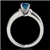 Image 2 : 1.11 CTW SI Certified Fancy Blue Diamond Solitaire Ring Two Tone 10K White Gold - REF-156W4H - 34833