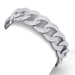 10 CTW Certified VS/SI Diamond Bracelet 18K White Gold - REF-736T4X - 40067