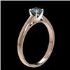 Image 4 : 0.50 CTW Certified Intense Blue SI Diamond Solitaire Engagement Ring 10K Rose Gold - REF-60M8F - 329