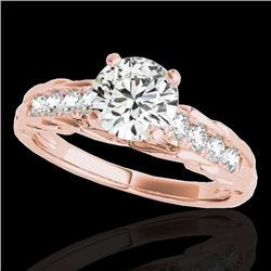 1.2 CTW H-SI/I Certified Diamond Solitaire Ring 10K Rose Gold - REF-158R2K - 34935