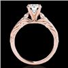 Image 2 : 1.2 CTW H-SI/I Certified Diamond Solitaire Ring 10K Rose Gold - REF-158R2K - 34935
