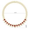 Image 5 : 33.4 CTW Royalty Designer Ruby & VS Diamond Necklace 18K Yellow Gold - REF-1236T4X - 39440