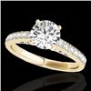 Image 1 : 1.5 CTW H-SI/I Certified Diamond Solitaire Ring 10K Yellow Gold - REF-172Y8N - 34864