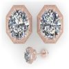 Image 2 : 2 CTW VS/SI Oval Cut Diamond Stud Earrings 18K Rose Gold - REF-499X3T - 35981