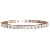 Image 4 : 10 CTW Certified VS/SI Diamond Bracelet 18K Rose Gold - REF-663M4F - 39906