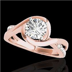 1.15 CTW H-SI/I Certified Diamond Solitaire Ring 10K Rose Gold - REF-163Y6N - 34836