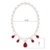 Image 5 : 38.42 CTW Royalty Ruby & VS Diamond Necklace 18K Rose Gold - REF-1218F2M - 39529