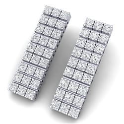 4 CTW Certified SI/I Diamond Earrings 18K White Gold - REF-235Y2N - 39947