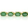 Image 2 : 14.0 CTW Emerald Bracelet 10K Yellow Gold - REF-105X5T - 13447