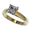 Image 1 : 1.25 CTW Certified VS/SI Quality Princess Diamond Solitaire Ring 10K Yellow Gold - REF-372T3X - 3301
