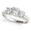 Image 2 : 2 CTW Certified VS/SI Diamond 3 Stone Solitaire Ring 18K White Gold - REF-282M8F - 28086