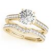 Image 1 : 1.83 CTW Certified VS/SI Diamond Solitaire 2Pc Wedding Set 14K Yellow Gold - REF-400M9F - 31642
