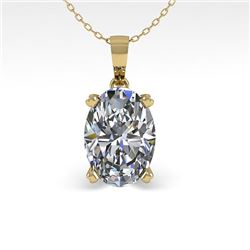 0.50 CTW VS/SI Oval Diamond Designer Necklace 18K Yellow Gold - REF-97Y8N - 32344