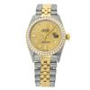 Image 2 : Rolex Men's Two Tone 14K Gold/SS, QuickSet, Diamond Dial & Diamond Bezel - REF-480A2N