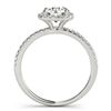 Image 2 : 1 CTW Certified VS/SI Diamond Solitaire Halo Ring 18K White Gold - REF-188M2F - 26197
