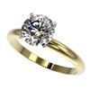 Image 1 : 2.03 CTW Certified H-SI/I Quality Diamond Solitaire Engagement Ring 10K Yellow Gold - REF-573H3W - 3