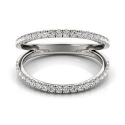 0.33 CTW Certified VS/SI Diamond Designer Fashion Ring 18K White Gold - REF-60H8W - 28271