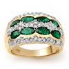 Image 1 : 2.25 CTW Emerald & Diamond Ring 14K Yellow Gold - REF-105K5R - 13983