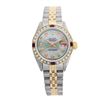 Image 2 : Rolex Ladies Two Tone 14K Gold/SS, Diam Dial & Diam/Ruby Bezel, Saph Crystal - REF-368N7F