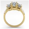 Image 4 : 2.0 CTW Oval Cut VS/SI Diamond 3 Stone Designer Ring 18K Yellow Gold - REF-390R2K - 32470
