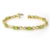 Image 1 : 5.03 CTW Peridot & Diamond Bracelet 10K Yellow Gold - REF-43N3Y - 13451