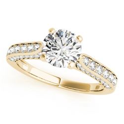 1.6 CTW Certified VS/SI Diamond Solitaire Ring 18K Yellow Gold - REF-400K4R - 27527