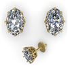 Image 2 : 1.0 CTW VS/SI Oval Cut Diamond Stud Solitaire Earrings 18K Yellow Gold - REF-156T4X - 35671