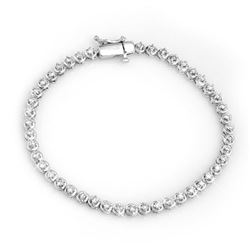 1.50 CTW Certified VS/SI Diamond Bracelet 10K White Gold - REF-123W3H - 11670
