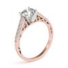Image 4 : 1.35 CTW Certified VS/SI Diamond Solitaire Ring 18K Rose Gold - REF-358M9F - 27517
