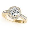 Image 2 : 2 CTW Certified VS/SI Diamond Solitaire Halo Ring 18K Yellow Gold - REF-599T6X - 26975