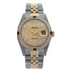 Image 1 : Rolex Men's Two Tone 14K Gold/SS, QuickSet, Diam Pave Dial & Diam/Ruby Bezel - REF-572K7R