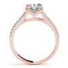 Image 5 : 2.05 CTW Certified VS/SI Princess Diamond Solitaire Halo Ring 18K Rose Gold - REF-661K4R - 27109